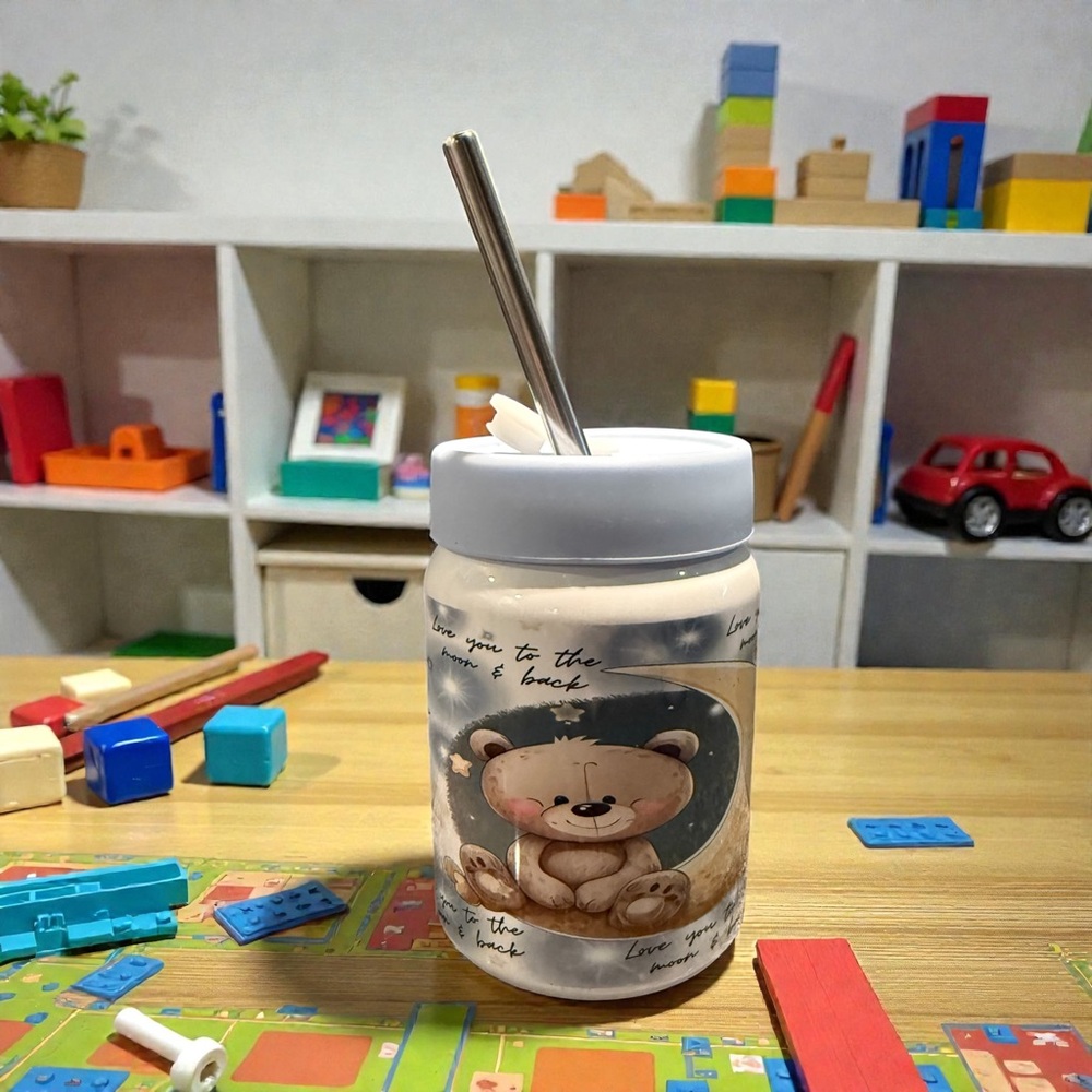 Kids Stainless Steel Mason Tumbler with Straw